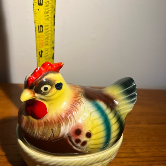 Hen on nest with salt and pepper shakers Vintage Japan Read - Picture 9 of 11